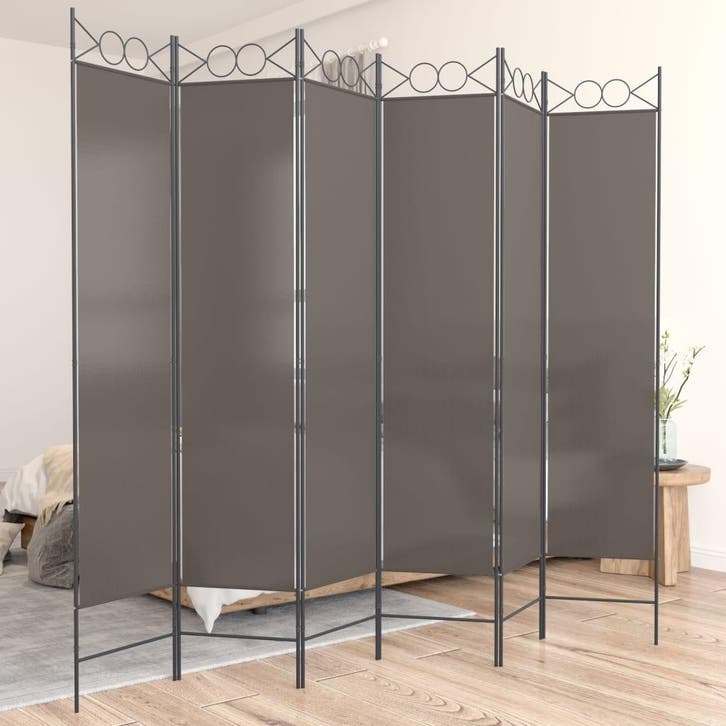 vidaXL Kamerscherm met 6 panelen 240x200 cm stof, Huis en Inrichting, Woonaccessoires | Overige, Nieuw, Verzenden
