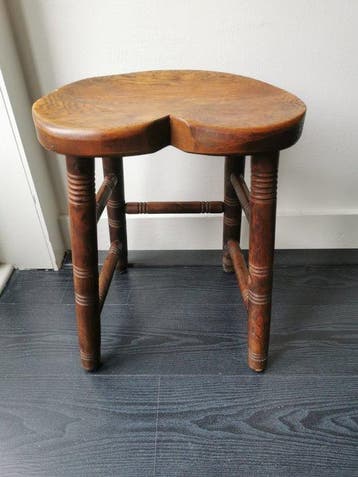 Tabouret - Bois - Tabouret-selle pour arts et métiers, Antiquités & Art