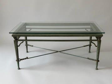 Table - Métal, Verre - Table en métal néoclassique