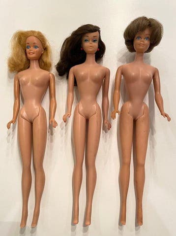 Mattel - Poupée Barbie - 3 Vintage Mattel Poppen - 1963 -