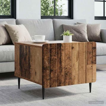 vidaXL Salontafel met lade Oud hout 49 x 50 x 42 cm Bewerkt, Verzenden
