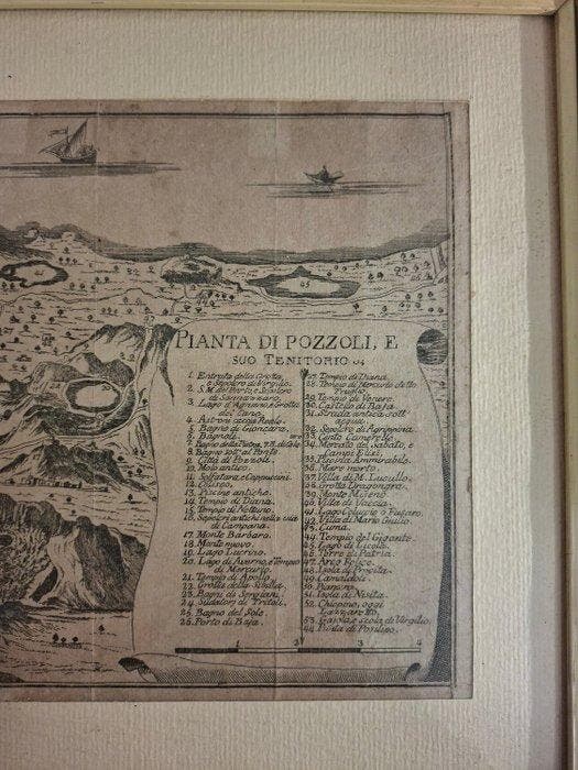 Onbekende kunstenaar - Pianta di pozzuoli e suo territorio, Boeken, Atlassen en Landkaarten