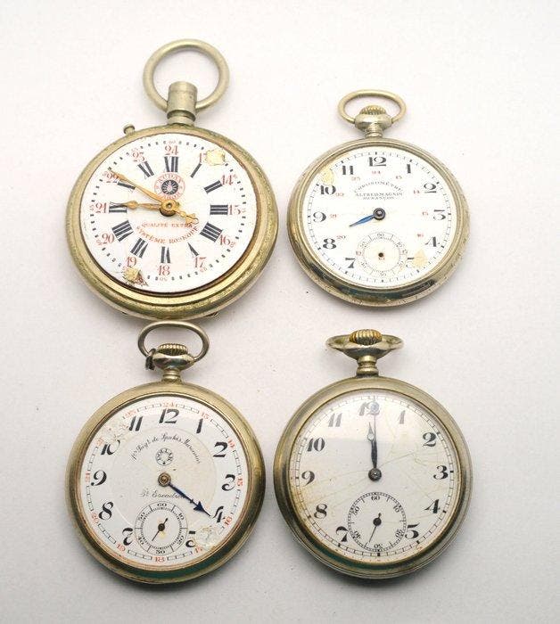 Antique incl. Audax Roskopf, Chronometre Alfred Magnin,, Antiek en Kunst, Antiek | Klokken