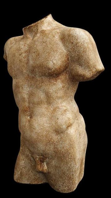 sculptuur, Busto Romano - 45 cm - marmerpoeder, Antiek en Kunst