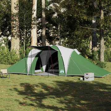 vidaXL Koepeltent 6-persoons waterdicht groen, Caravans en Kamperen, Tenten, Verzenden, Nieuw