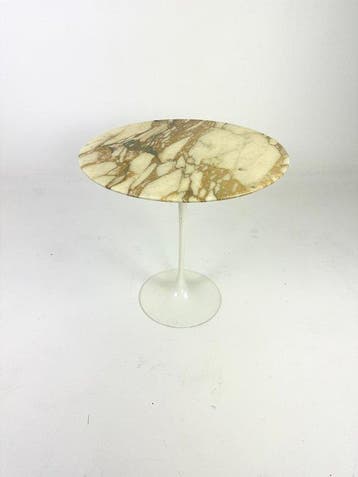 Knoll - Bijzettafel - tulp - Metaal, Marmer