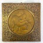 sculptuur, Madonna della Seggiola - 25 cm - Brons, Hout,