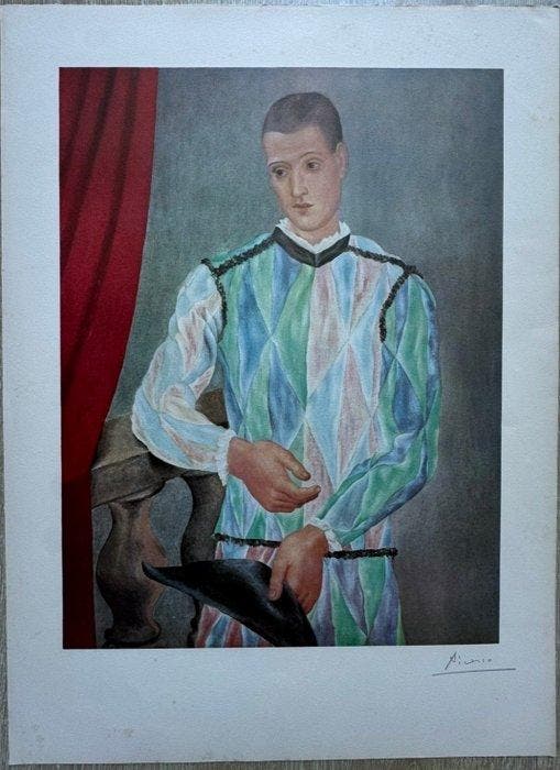 Pablo Picasso (1881-1973) - Arlequín, Antiek en Kunst, Antiek | Overige Antiek