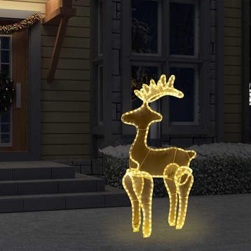 vidaXL Kerstversiering rendier met mesh 306 LEDs 60x24x89, Verzenden