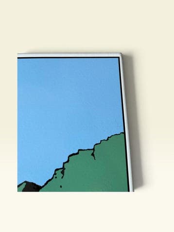 Tintin - Tintin plaque émaillée - En Amérique - 80x60cm, Nieuw