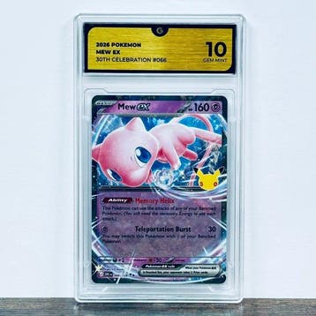 Pokémon Graded card - Mew ex 066- 30th Anniversary – Pokémon, Nieuw