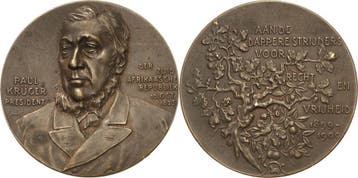 Brons medaille 1900 Suedafrikanische Republik 1852-1902, Verzenden