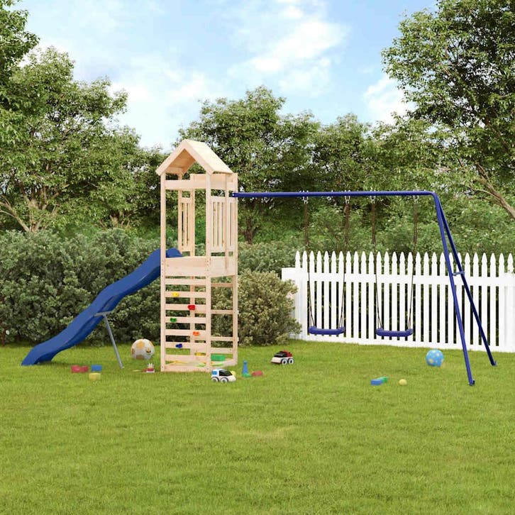 vidaXL Speelhuis massief grenenhout, Kinderen en Baby's, Speelgoed | Buiten | Speeltoestellen, Nieuw, Verzenden