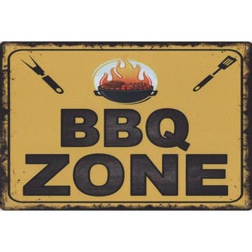 Wandbord -  BBQ Zone / Barbecue Zone, Nieuw