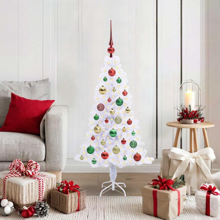 vidaXL Kunstkerstboom met 150 LED Wit 120 cm PVC en Staal, Divers, Noël, Envoi