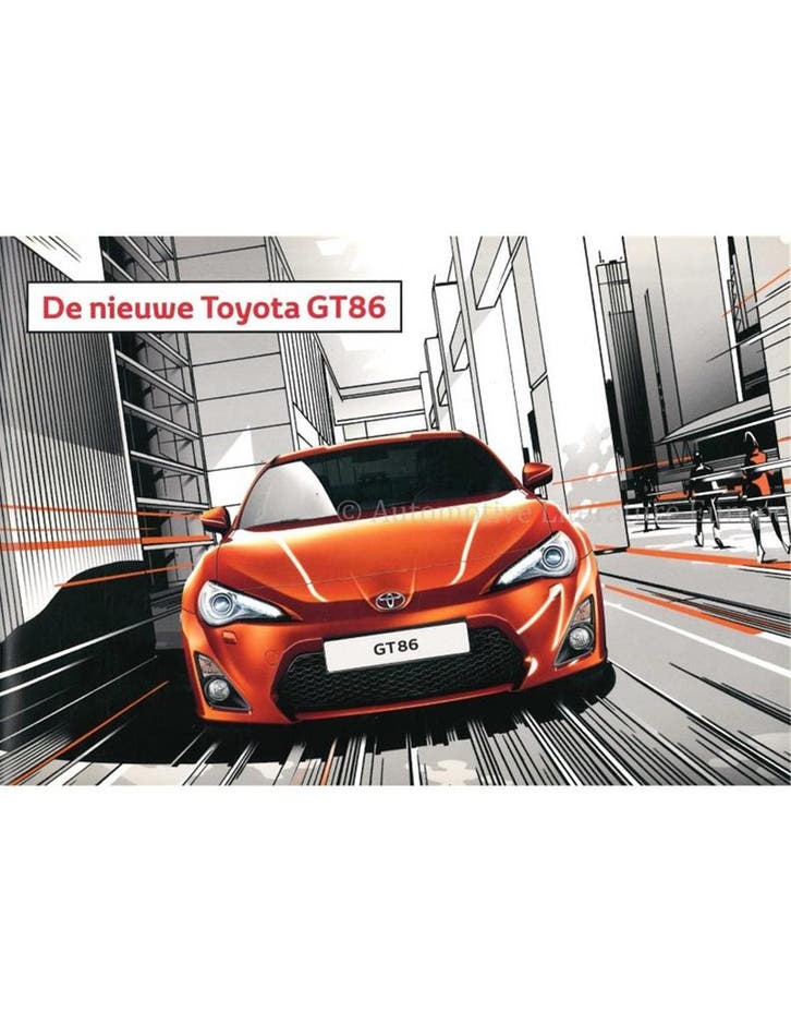 2012 TOYOTA GT86 BROCHURE NEDERLANDS, Boeken, Auto's | Folders en Tijdschriften