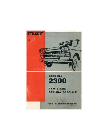 1962 FIAT BERLINA 2300 BROCHURE ITALIAANS