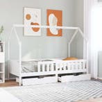 vidaXL Kinderbedframe met lades 90x190 cm massief grenenhout, Verzenden