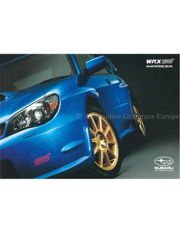 2006 SUBARU IMPREZA WRX STI BROCHURE ENGELS, Ophalen of Verzenden