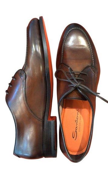Santoni - Veterschoenen - Maat: EU 42.5 - Nieuw in doos, Nieuw