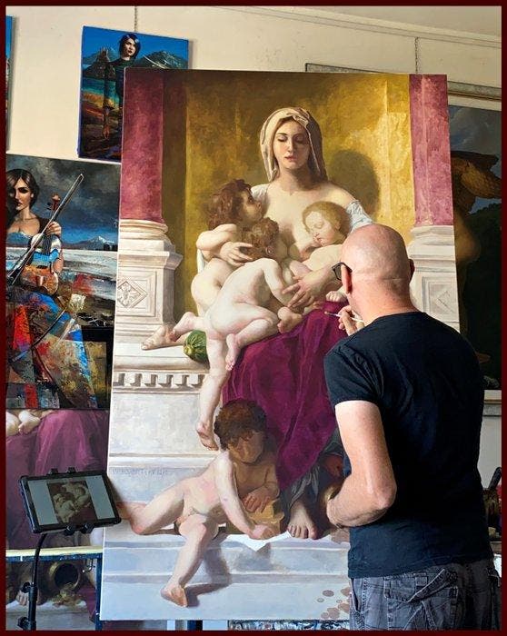 Gianfranco Zenerato - ICON - XL, Antiek en Kunst, Kunst | Schilderijen | Modern