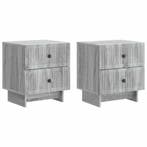 vidaXL Nachtkastje 2 pcs Grijs sonoma 43 x 34,5 x 47,5 cm, Verzenden, Nieuw