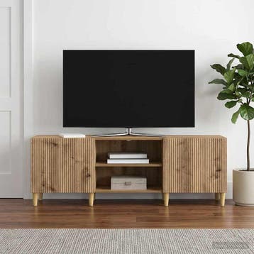 vidaXL TV Kast 150 x 31 x 50 cm Artisanaal eiken Bewerkt, Verzenden