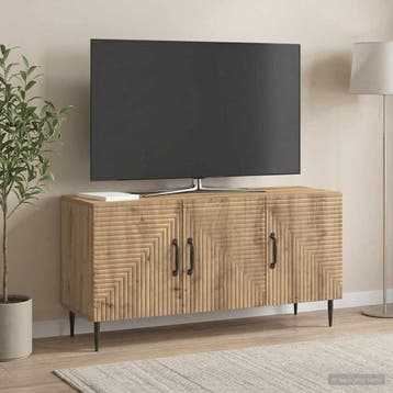 vidaXL TV Kast 99 x 34,5 x 50 cm Artisanaal eiken Bewerkt, Verzenden, Nieuw