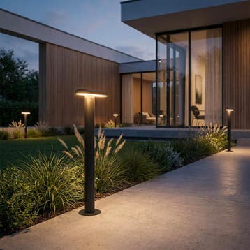 Tuinverlichting Modern Zack Tuinlamp Zwart 60cm, Verzenden, Nieuw