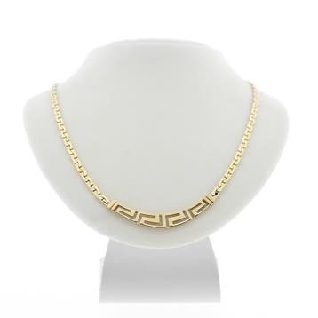Gouden meander collier (Ketting), Ophalen of Verzenden
