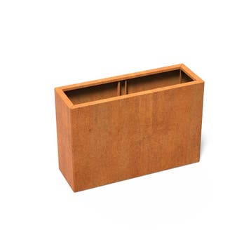 Cortenstaal plantenbak ‘Connect’ 120x40x80cm - Met bodem, 100 cm of meer, Nieuw, Metaal, 60 cm of meer