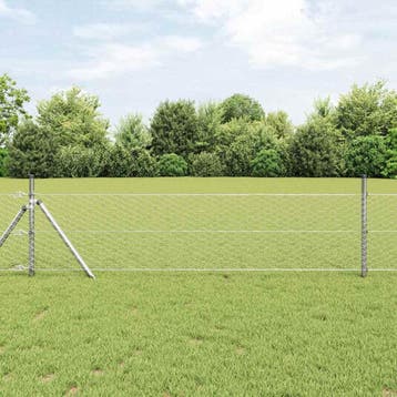 vidaXL zeshoekig gaashek met grondbevestiging 100 x 0,4 m, Verzenden