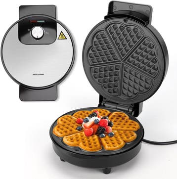 Wafelijzer - Wafelmaker - 5 Wafels - 1000W - RVS - Aigostar, Verzenden, Nieuw