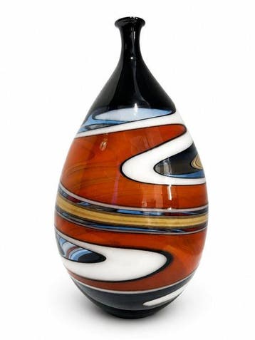 Reinhard Herzog - Vaas - Glas - Handgeblazen studio-glas