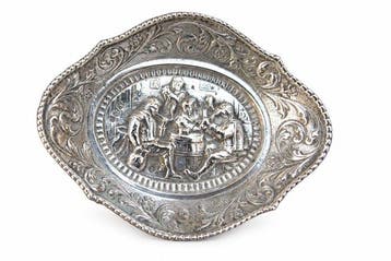 Schaal (2) - .833 zilver - Antiek zilveren schaaltje