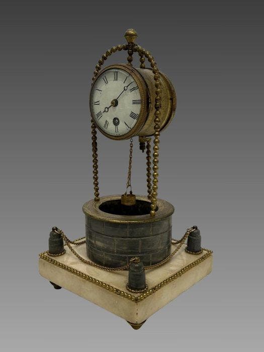 Pendule - Antiek Brons, Marmer - 1750-1800, 1800-1850, Antiek en Kunst, Antiek | Klokken