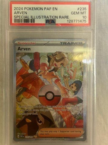 Pokémon Graded card - Paf en Arven special illustration rare, Nieuw