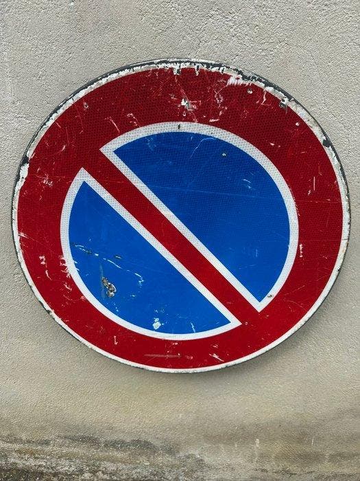 panneau d’interdiction de stationner - Panneau routier/de, Antiquités & Art, Antiquités | Assiettes décoratives & Carrelages