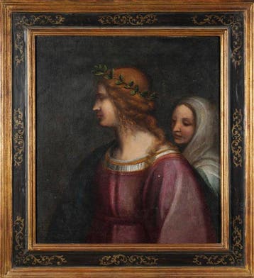 Scuola fiorentina (XVII) - Giovane Donzella con la sua, Antiek en Kunst
