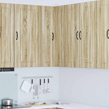 vidaXL Wandhoekkast PORTO Sonoma Eik 57 x 57 x 100 cm, Verzenden