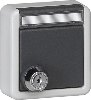 Gira IP44 Prise Schuko Avec Verrou Et Cadre DÉtiquette -, Bricolage & Construction, Verzenden