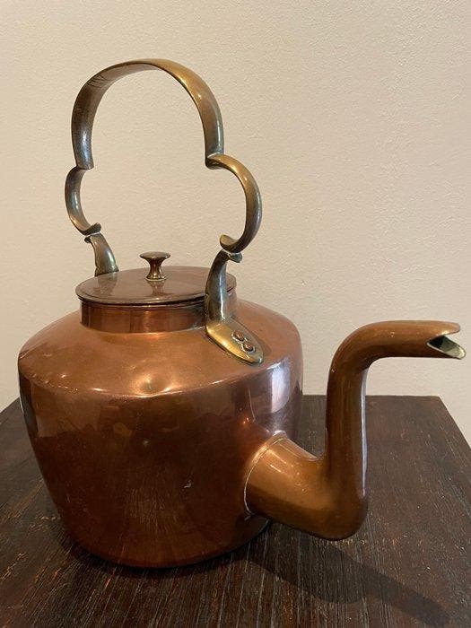 Theeketel - Koper - Waterketel koper, Antiek en Kunst, Antiek | Keukengerei