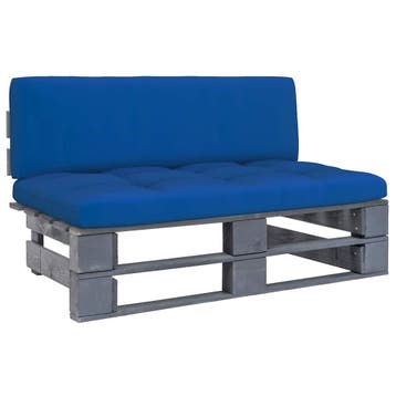 vidaXL Tuinmiddenbank pallet geïmpregneerd grenenhout grijs, Verzenden, Nieuw