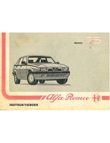 1989 ALFA ROMEO 75 INSTRUCTIEBOEKJE NEDERLANDS, Ophalen of Verzenden