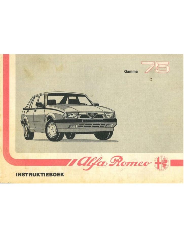 1989 ALFA ROMEO 75 INSTRUCTIEBOEKJE NEDERLANDS, Autos : Divers, Modes d'emploi & Notices d'utilisation, Enlèvement ou Envoi