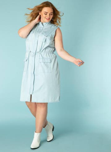 Yesta mouwloze jeansjurk 1101(48)Maat 46/48 (XL) of groter, Kleding | Dames, Verzenden, Nieuw, Maat 46/48 (XL) of groter, Overige kleuren