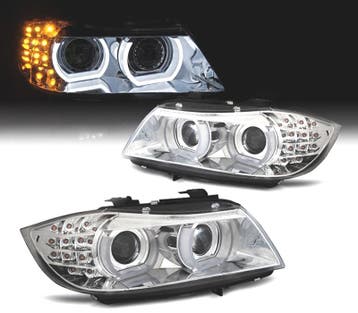 Phares Xénon Angel Eyes + Led Clignotant Pour Bmw E90 E91 08, Autos : Pièces & Accessoires, Verzenden