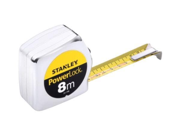 Veiling - 4x Stanley rolmaat 8m Powerlock, Doe-het-zelf en Bouw, Gereedschap | Handgereedschap