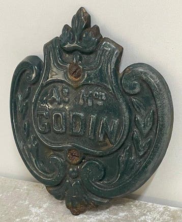 Decoratief ornament - Frankrijk - Antieke Plaquette Godin