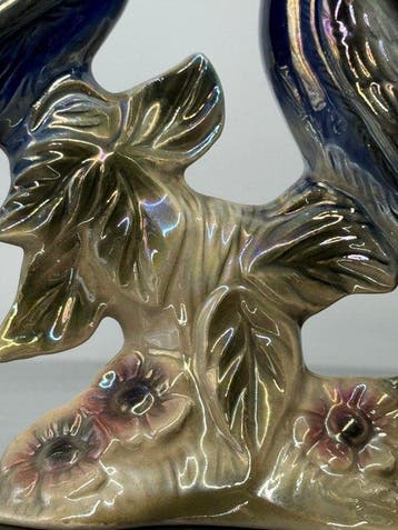 Jema - sculptuur, Perruches 313 - 19 cm - Aardewerk, Antiquités & Art